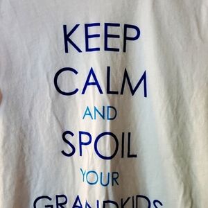 Keep Calm White Graphic T Shirt
